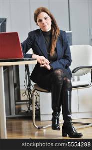 business woman in suit portrait in modern office