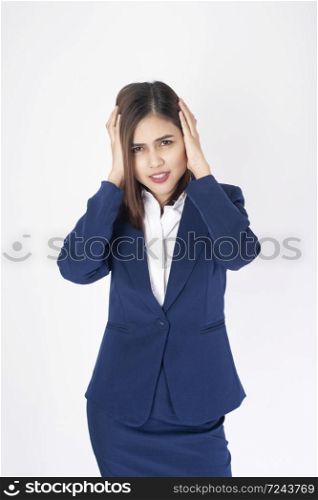Business woman is headache