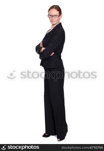 Business woman, isolated on white