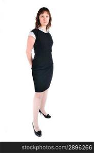 business woman on a white background