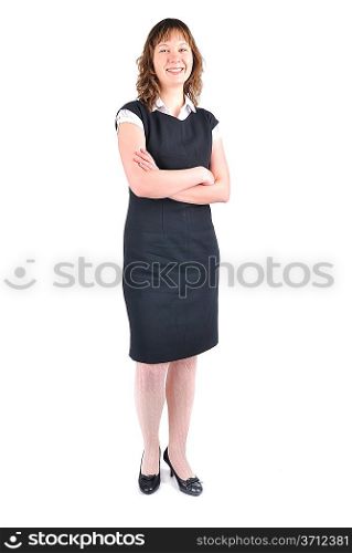 business woman on a white background