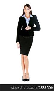 business woman on white background