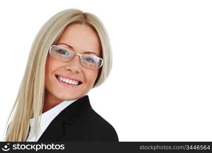 business woman portrait isolated close up