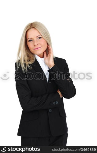 business woman portrait isolated close up