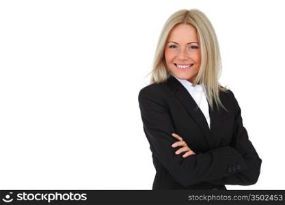 business woman portrait isolated close up