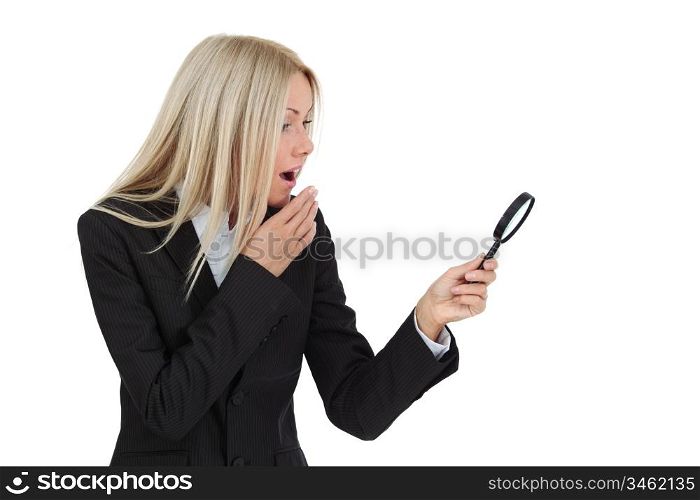 business woman search portrait isolated close up