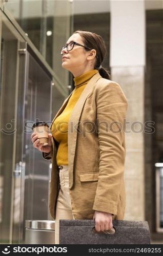 business woman with bag