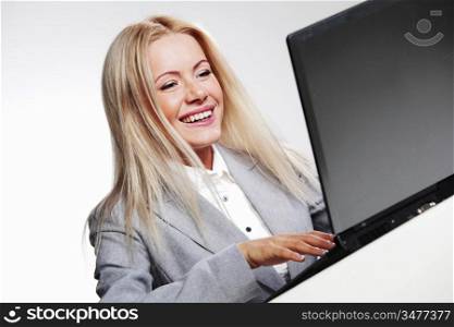 business woman working on laptop