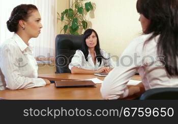 Business Women are Discussing in a Meeting