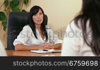 Business Women Discussing In A Meeting