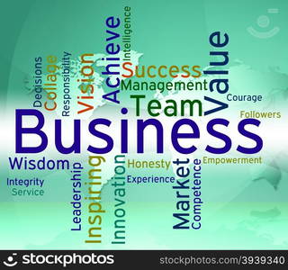 Business Words Showing Corporation Text And Corporate