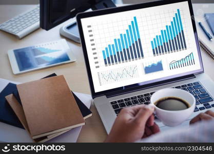 Business working   graph financial  Data Analytics Statistics Information Technology