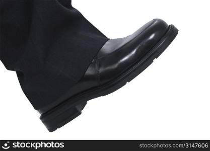 Businessman&acute;s Foot ready to step down.