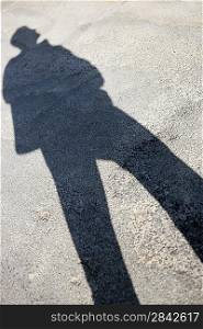 Businessman&acute;s shadow