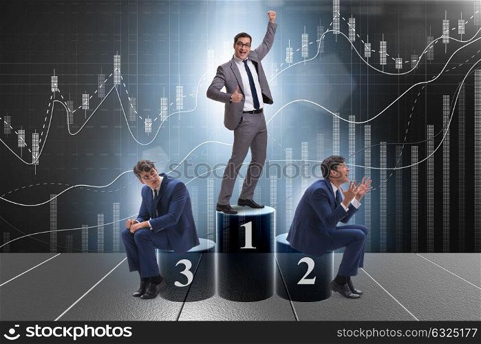 Businessman after successful transaction in business. The businessman after successful transaction in business