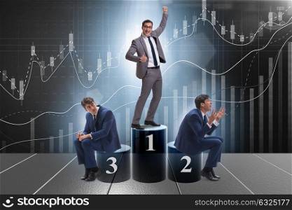 Businessman after successful transaction in business. The businessman after successful transaction in business