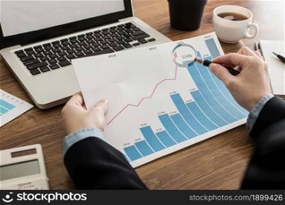 businessman analyzing growth chart office. Resolution and high quality beautiful photo. businessman analyzing growth chart office. High quality beautiful photo concept