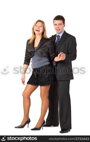 Businessman and beauty girl
