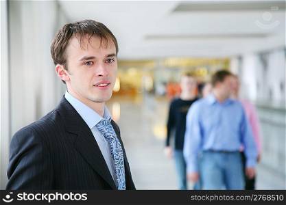 businessman and crowd