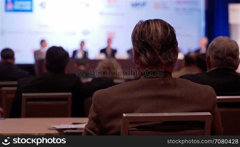 Businessman at a conference