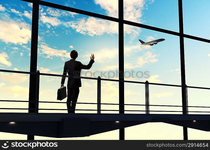 Businessman at airport