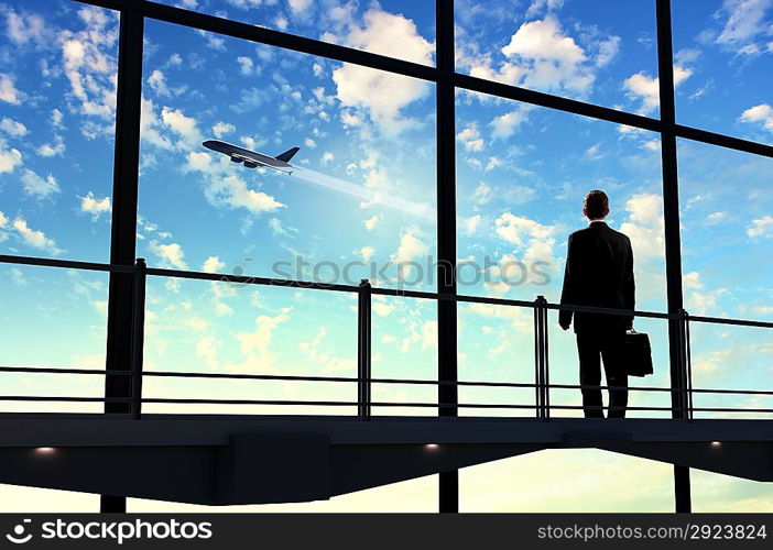 Businessman at airport