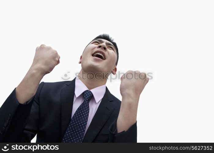 Businessman Cheering