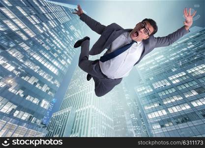 Businessman committing suicide due to crisis