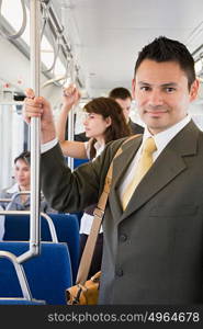 Businessman commuting