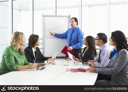 Businessman Conducting Meeting In Boardroom