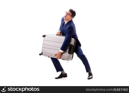 Businessman facing excess charges due to heavy suitcase