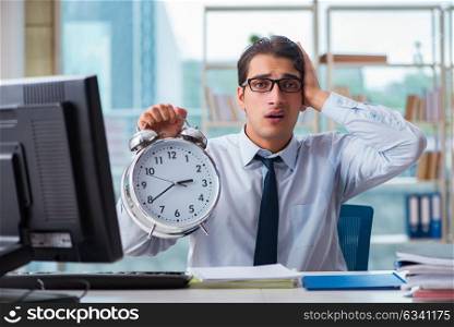 Businessman failing to meet the deadline