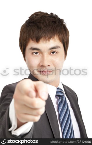 businessman finger pointing you