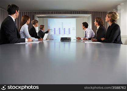 Businessman Giving Presentation in Conference Room