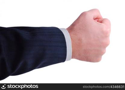 businessman hand ready to hold anything inside