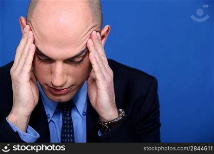 businessman having a headache