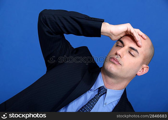 businessman having a headache
