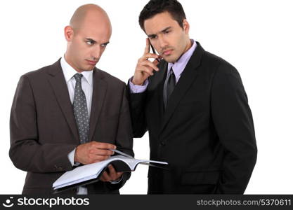 businessman having a very important conversation on his cell