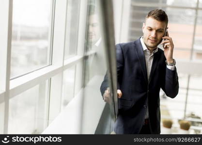Businessman having phone call in the office