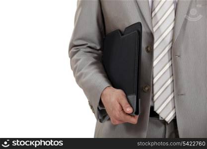 Businessman holding folder