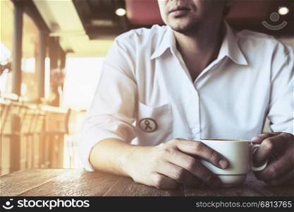 Businessman in a coffee shop