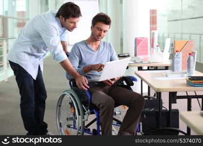 Businessman in a wheelchair