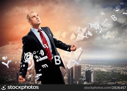 Businessman in anger