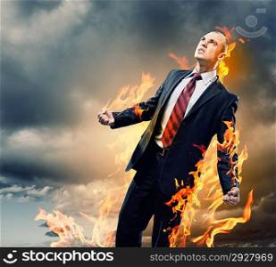 Businessman in anger