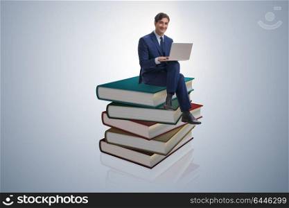 Businessman in executive distance learning concept