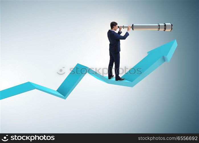 Businessman in financial planning business concept