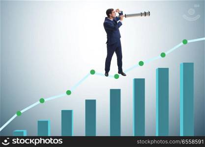 Businessman in financial planning business concept