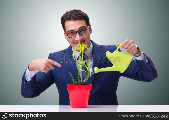 Businessman in new business concept