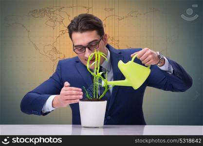 Businessman in new business concept