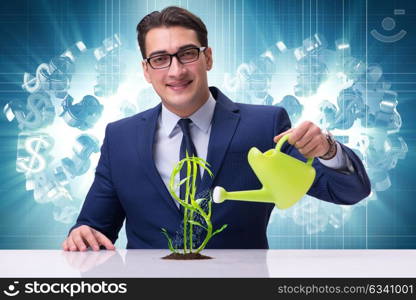 Businessman in new business concept